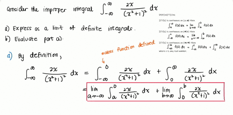 a-express-the-improper-integral-as-a-limit-of-definite-integrals-and-b-evaluate-the-integral-int_-in