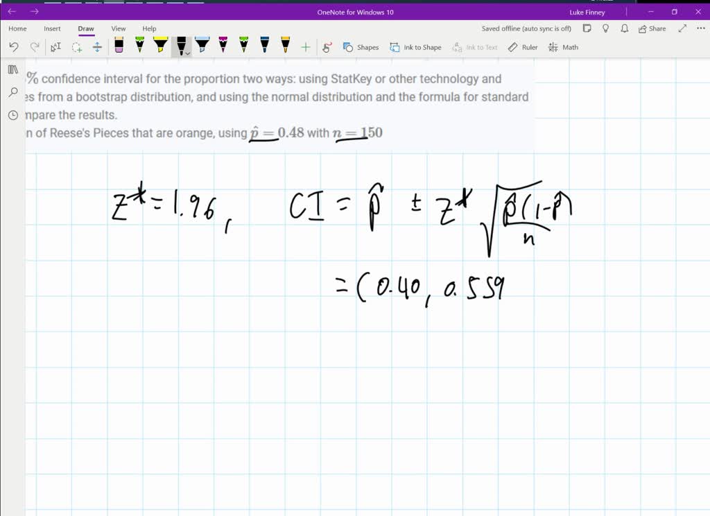 Sample Proportion Resses Pieces SOLVED: Comparing Normal and Bootstrap Confidence Intervals Find 959 ...