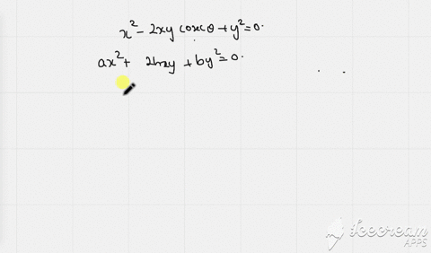the-angle-between-the-lines-given-by-x2-2-x-y-operatornamecosec-thetay20-is-a-fracpi2theta-b-fracpi2