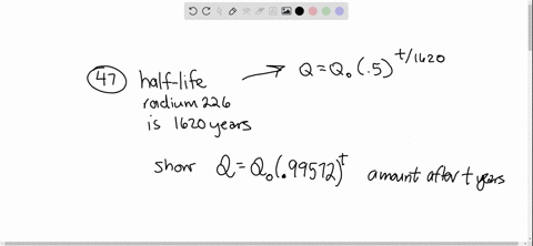 a-the-half-life-of-radium-226-is-1620-years-if-the-initial-quantity-of-radium-is-q_0-explain-why-t-4
