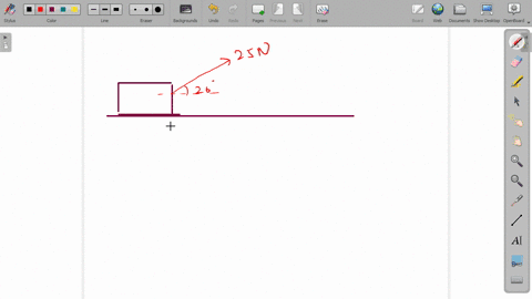 a-block-is-pulled-as-shown-in-figure-723-by-a-force-making-an-angle-of-20circ-to-the-horizontal-find