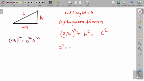 solve-the-given-problems-one-leg-of-a-right-triangle-is-2-sqrt7-and-the-hypotenuse-is-6-what-is-th-2