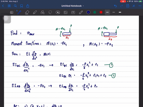 the-beam-is-made-of-two-rods-and-is-subjected-to-the-concentrated-load-p-determine-the-maximum-defle
