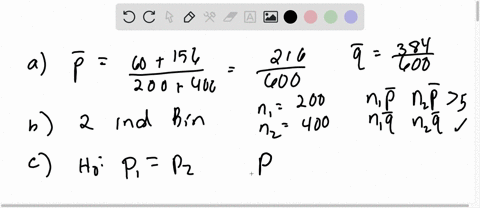 for-one-binomial-experiment-200-binomial-trials-produced-60-successes-for-a-second-independent-binom
