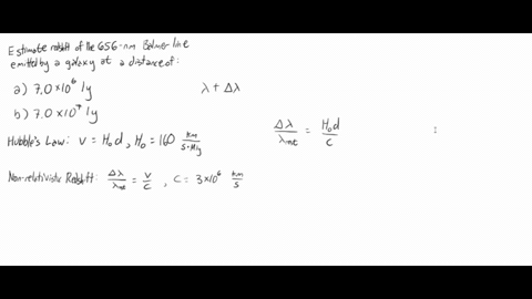 SOLVED:(II) Estimate the wavelength shift for the 656-nm line in the ...