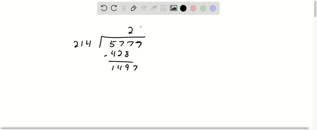 SOLVED Divide 2 1 4 Longdiv 5 7 7 7