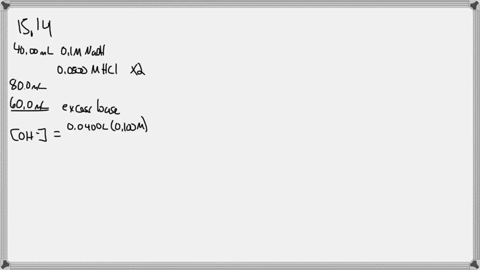 a-400-ml-volume-of-0100-m-naoh-is-titrated-with-00500-m-hcl-calculate-the-ph-after-addition-of-the-f