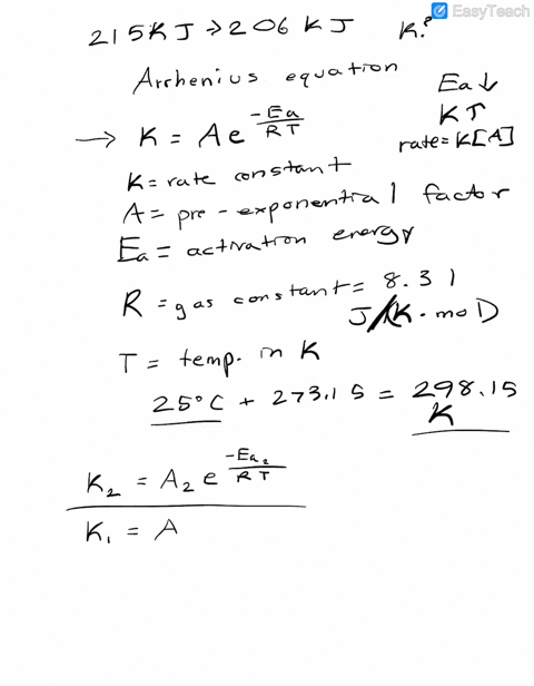 a-catalyst-lowers-the-activation-energy-of-a-reaction-from-215-mathrmkj-to-206-mathrmkj-by-what-fact