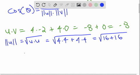 find-the-angle-theta-between-the-vectors-beginaligned-mathbfulangle-44rangle-mathbfvlangle-20rangl-2