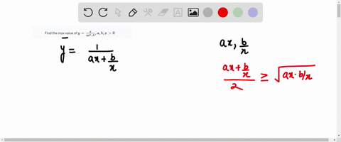 find-the-max-value-of-yfracxa-x2b-a-b-x0