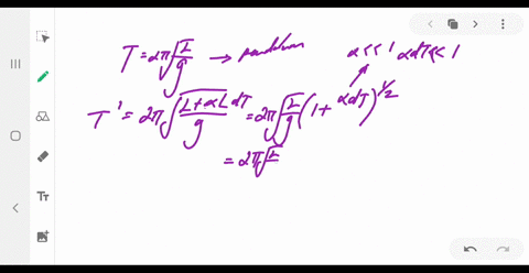 a-pendulum-is-made-of-a-rod-of-length-l-and-negligible-mass-but-capable-of-thermal-expansion-and-a-w