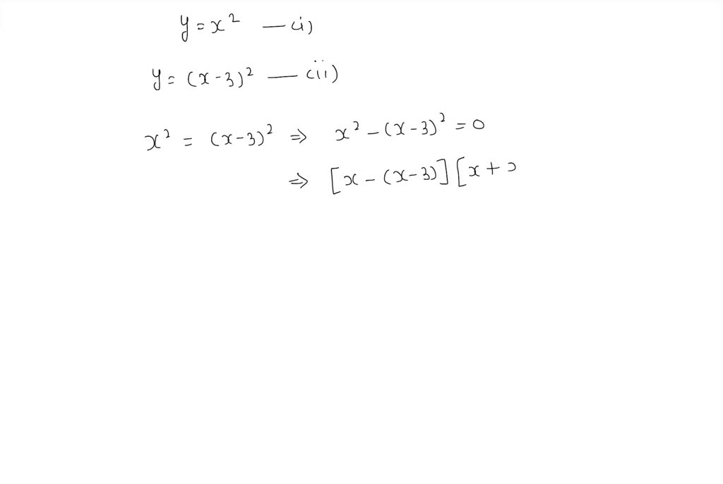 how to find intersection points of two parabolas