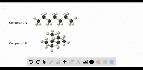 the-structures-of-two-isomers-of-heptane-are-shown-which-of-these-two-compounds-would-you-expect-to-