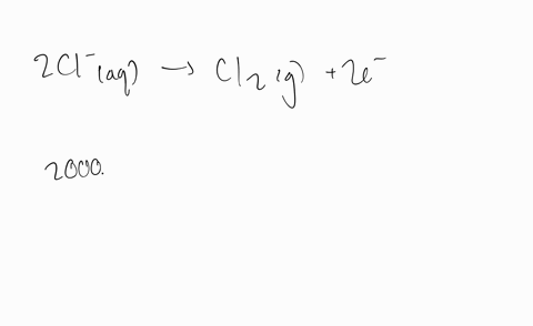 chlorine-mathrmcl_2-is-produced-commercially-by-the-electrolysis-of-aqueous-sodium-chloride-the-anod
