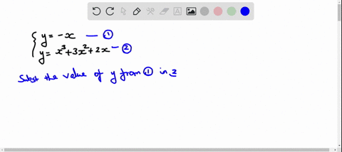 solve-the-system-by-the-method-of-substitution-leftbeginarrayl-y-x-yx33-x22-x-endarrayright