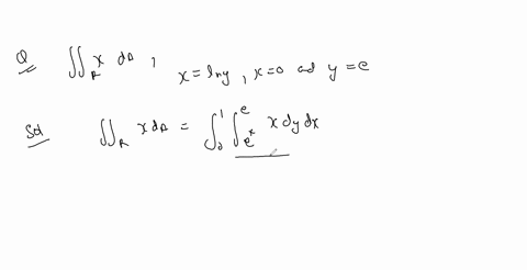 evaluate-iint-x-d-a-where-r-is-the-region-bounded-by-xln-y-x0-and-ye