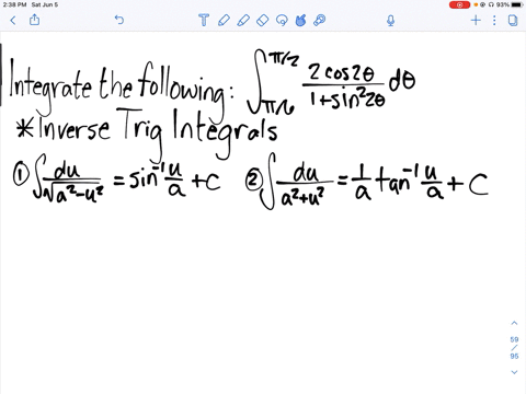 integrate-each-of-the-given-functions-int_pi-6pi-2-frac2-cos-2-theta-d-theta1sin-2-2-theta-2