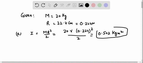 a-grinding-wheel-with-a-mass-of-200-mathrmkg-and-a-radius-of-224-mathrmcm-is-a-uniform-cylindrical-d
