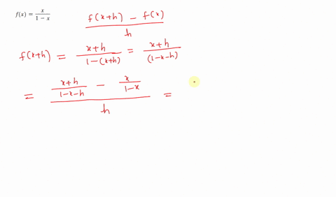 find-and-simplify-fracfxh-fxh-for-each-rational-function-f-fxfracx1-x-2