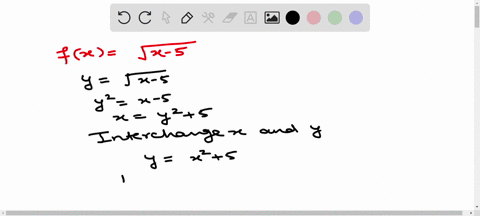 find-the-inverse-function-f-1-and-state-its-domain-fxsqrtx-5