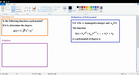 determine-whether-the-function-is-a-polynomial-if-it-is-state-the-degree-gx2-sqrt5-x2x5