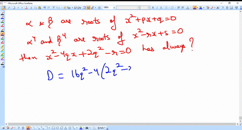 if-alpha-and-beta-are-the-roots-of-x2p-xq0-and-alpha4-and-beta4-are-the-roots-of-x2-r-xs0-then-the-e