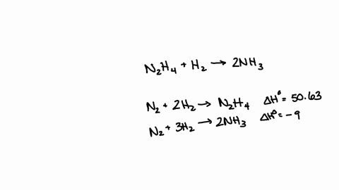 calculate-the-reaction-enthalpy-for-the-reduction-of-hydrazine-to-ammonia-mathrmn_2-mathrmh_4mathrml