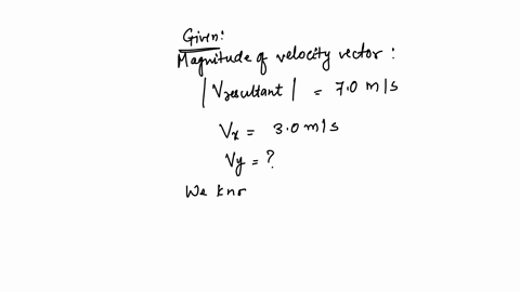 if-the-magnitude-of-a-velocity-vector-is-70-mathrmm-mathrms-and-the-x-component-is-30-mathrmm-mathrm