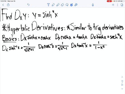 find-d_x-y-ysinh-2-x