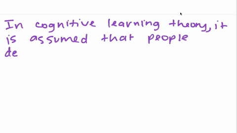 in-cognitive-learning-theory-it-is-assumed-that-people-develop-an-___________-about-receiving-a-rein