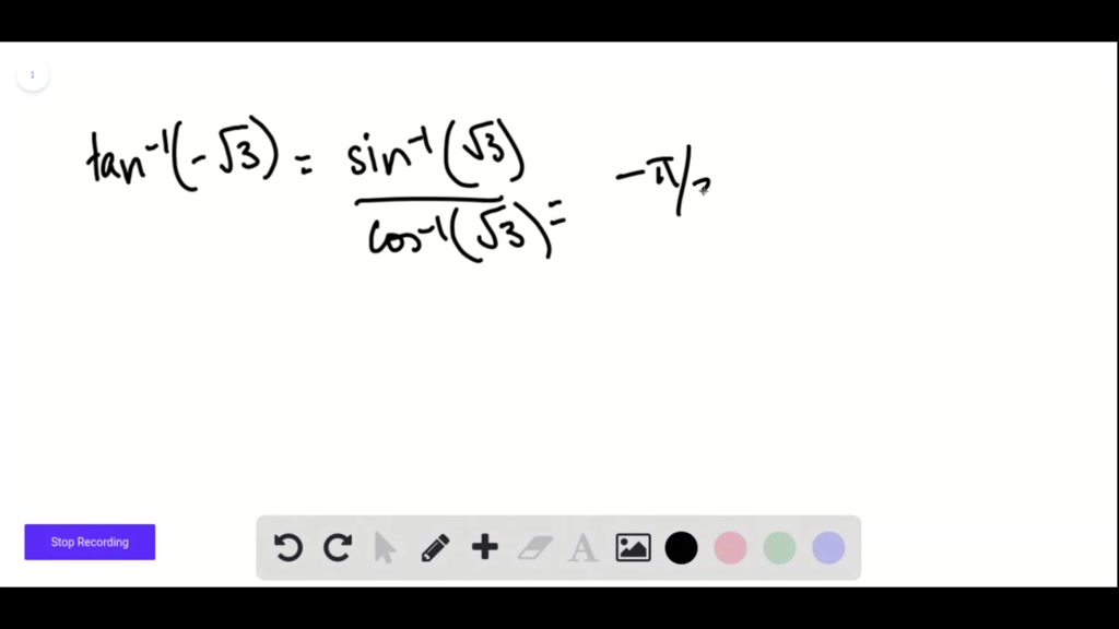 SOLVED find The Exact Value Of Tan 1 square Root 3 3 