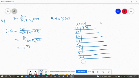 the-height-of-a-certain-tree-in-feet-after-x-years-is-modeled-by-fxfrac501475-e-022-x-a-make-a-table