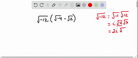 perform-the-indicated-operations-and-write-the-result-in-standard-form-sqrt-12sqrt-4-sqrt2