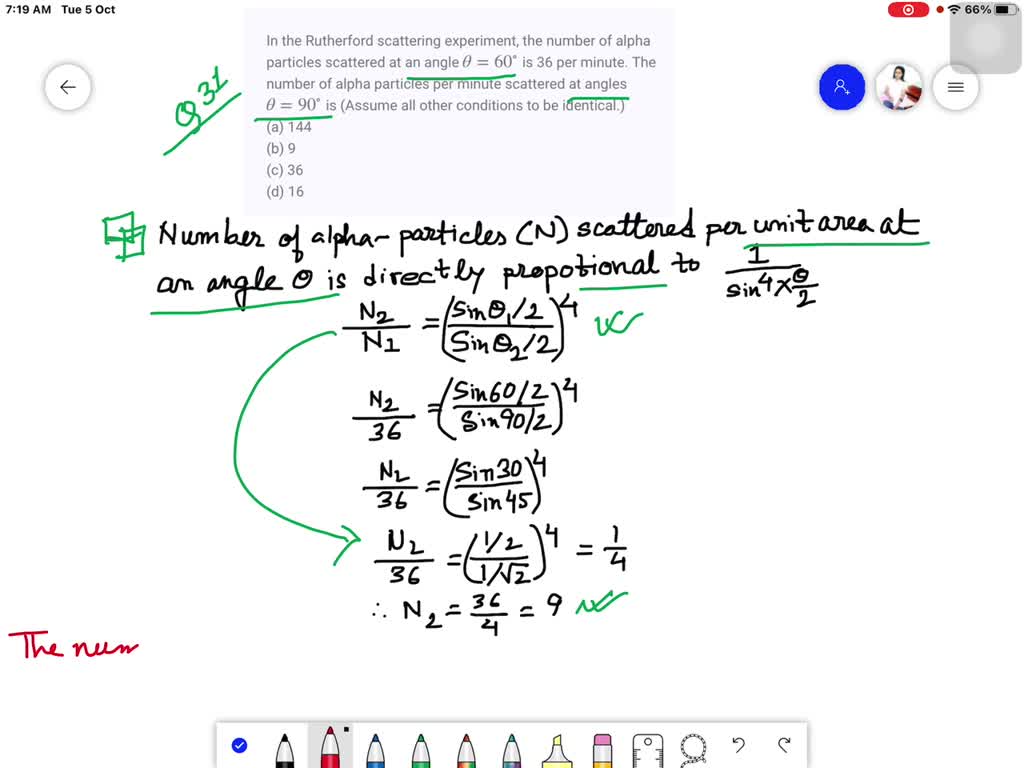 solved-in-the-rutherford-scattering-experiment-the-number-of-alpha