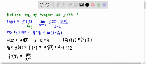 find-the-equation-of-the-tangent-line-to-each-curve-when-x-has-the-given-value-verify-your-answer--5