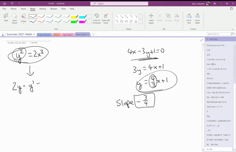 at-what-points-is-the-tangent-line-to-the-curve-y22-x3-perpendicular-to-the-line-4-x-3-y10