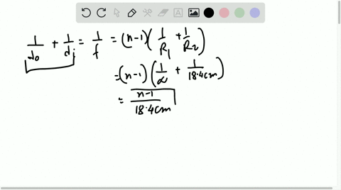 a-lucite-planoconvex-lens-has-one-flat-surface-and-one-with-r184-mathrmcm-it-is-used-to-view-an-obje