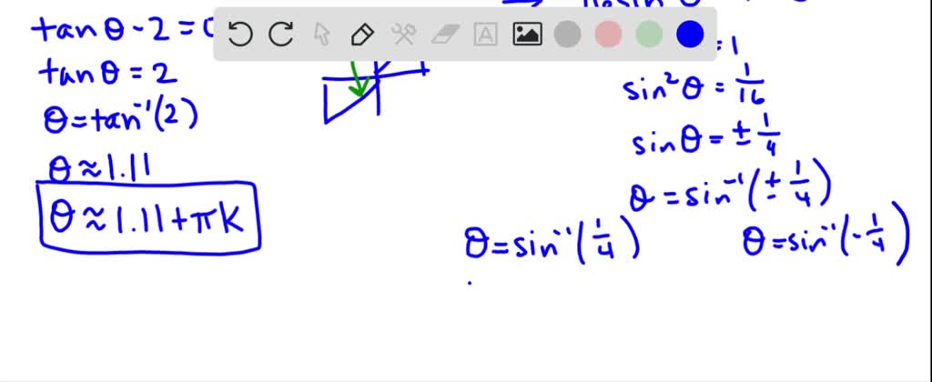 Solvedsolve The Given Equation Tan Theta 2left16 Sin 2 Theta 1right0 5701