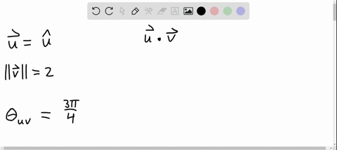 compute-mathbfu-cdot-mathbfv-if-mathbfu-is-a-unit-vector-mathbfv2-and-the-angle-between-them-is-3-pi