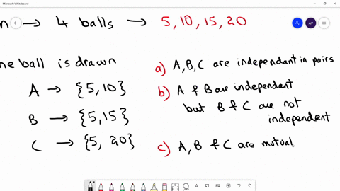 an-urn-contains-4-balls-numbered-5101520-one-ball-is-drawn-at-random-from-the-urn-the-events-mathrma