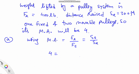 SOLVED:A system consisting of two fixed pulleys and two movable pulleys