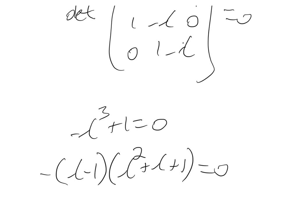 SOLVED: Find eigenvalues for the Pauli matrices given in Exercise 4.1 ...