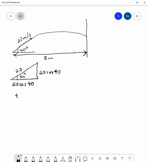 a-hose-lying-on-the-ground-shoots-a-stream-of-water-upward-at-an-angle-of-40circ-to-the-horizontal-t