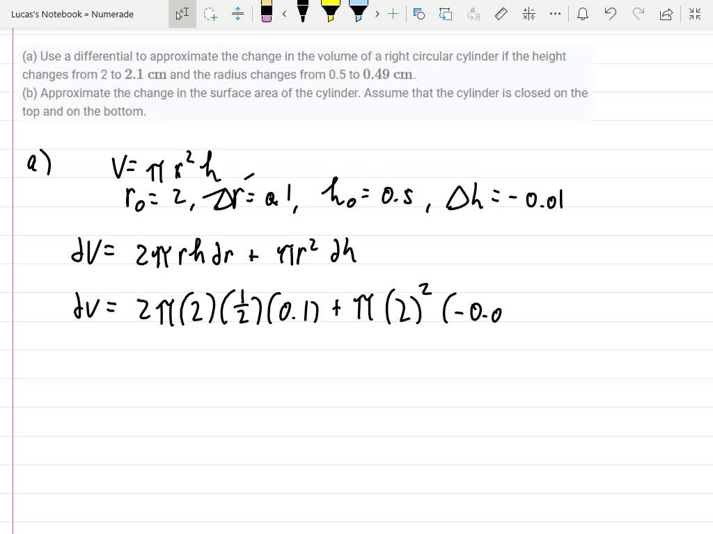 ⏩SOLVED(a) Use a differential to approximate the change in the… Numerade
