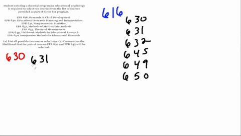 SOLVED:A student entering a doctoral program in educational psychology