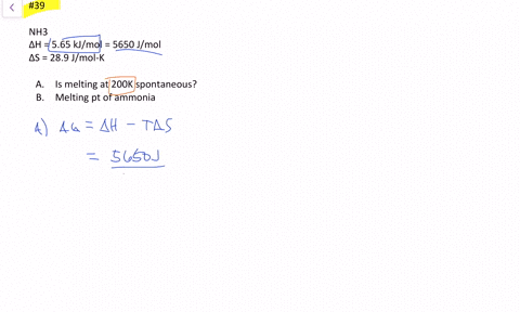 for-ammonia-mathrmnh_3-the-enthalpy-of-fusion-is-565-mathrmkj-mathrmmol-and-the-entropy-of-fusion-is