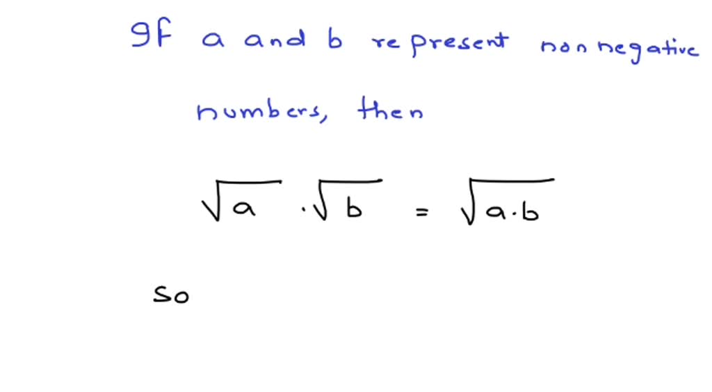 SOLVED:In Exercises 1-14, use the product rule for square roots to find ...