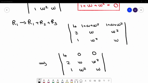 the-value-of-the-determinant-mathrmaleftbeginarrayccc3-3-3-2-omega-omega2-1-omega2-omegaendarrayrigh