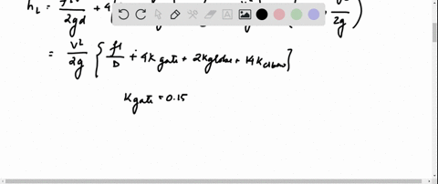 calculate-the-water-flow-rate-in-the-system-shown-in-fig-p892-the-piping-system-includes-four-gate-v