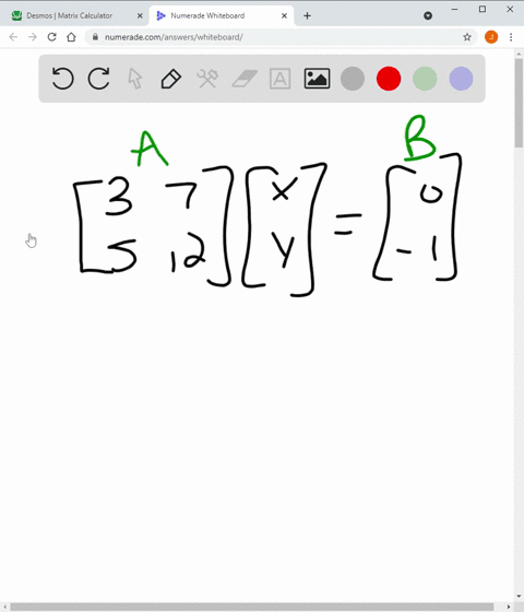 use-one-matrix-inverse-to-solve-the-following-systems-of-linear-equations-leftbeginaligned-3-x7-y--3